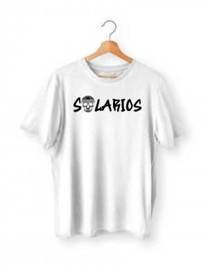 Camiseta Orversized Solarios Branca Malhão- 50% algodão/ 50% poliéster     